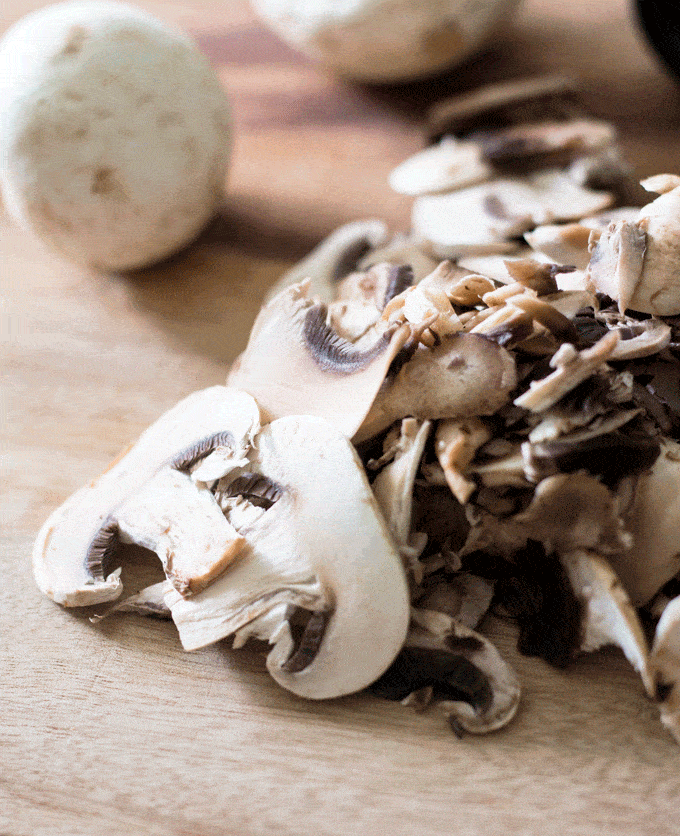 super thin mushrooms for mushrooms on toast