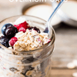 Maple spiced chia overnight oats pin