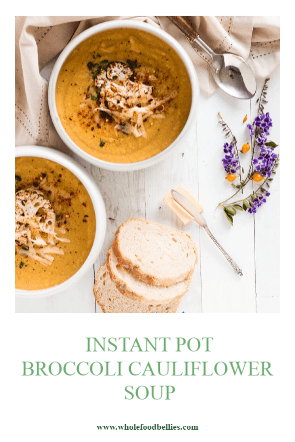 Cheesy Broccoli Cauliflower Soup (Instant Pot and Stove Top