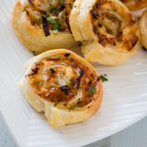 caramelized onion puff pastry appetizer