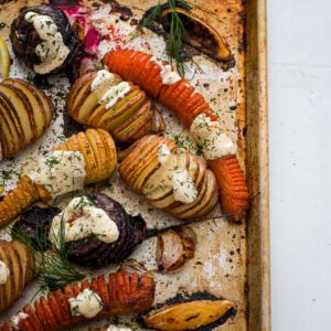 garlic hasselback potatoes