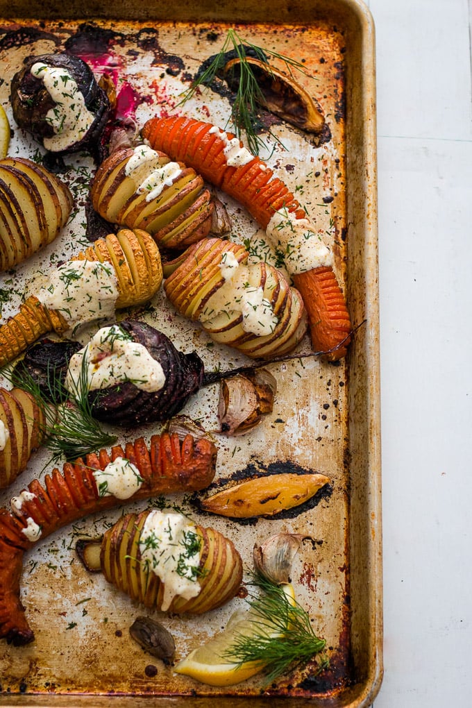 garlic hasselback potatoes