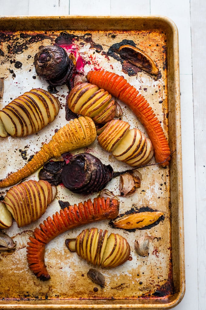 garlic hasselback potatoes