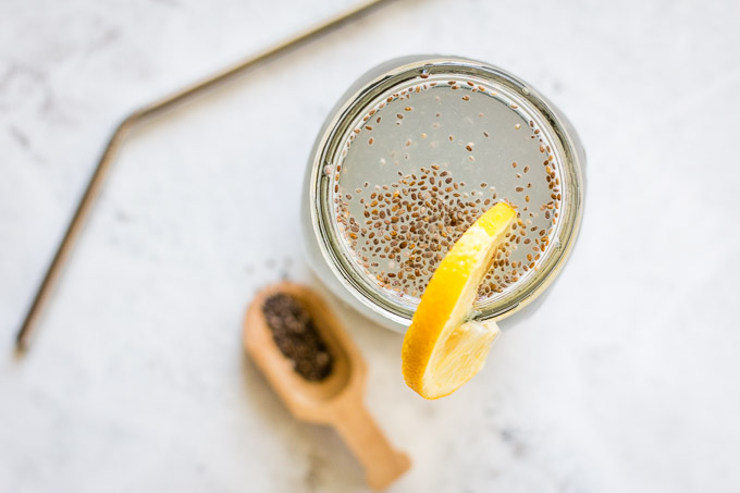 Lemon Infused Chia Water