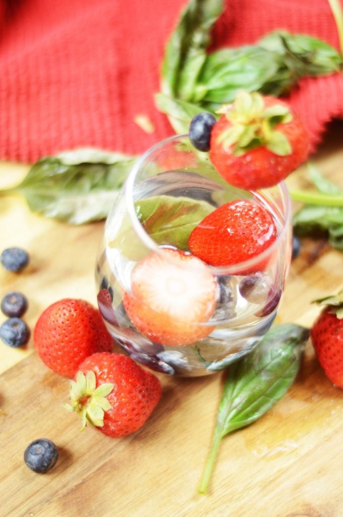 Basil Berry Infused Water