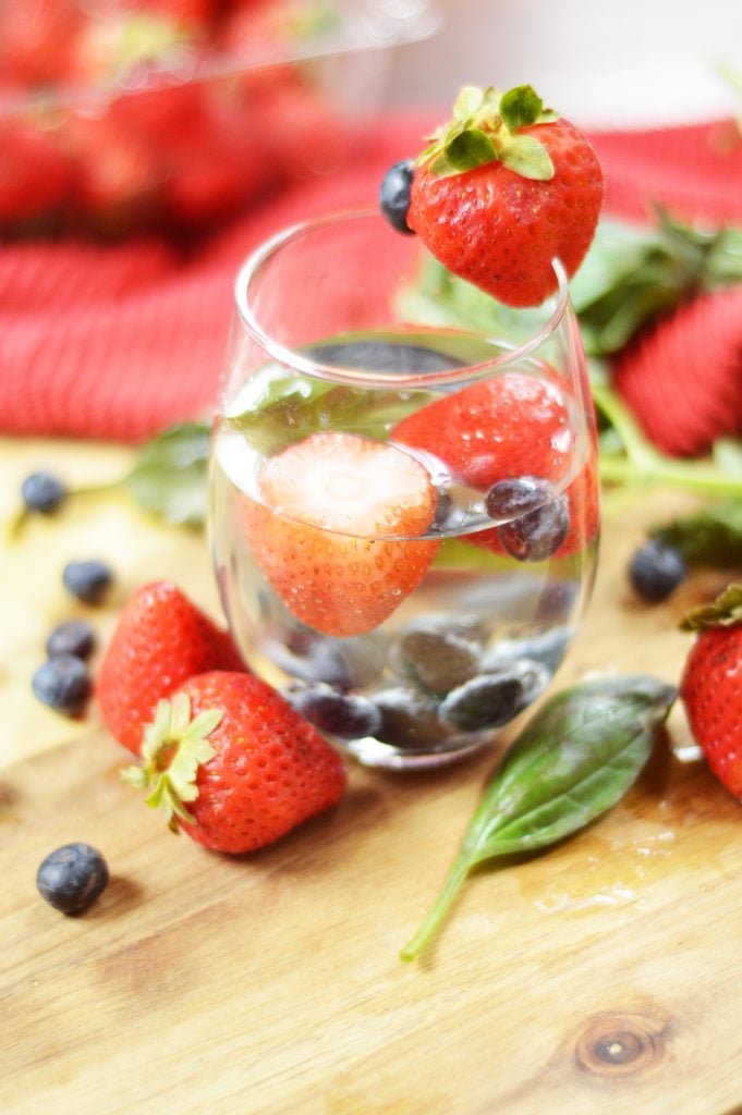 Basil Berry Infused Water