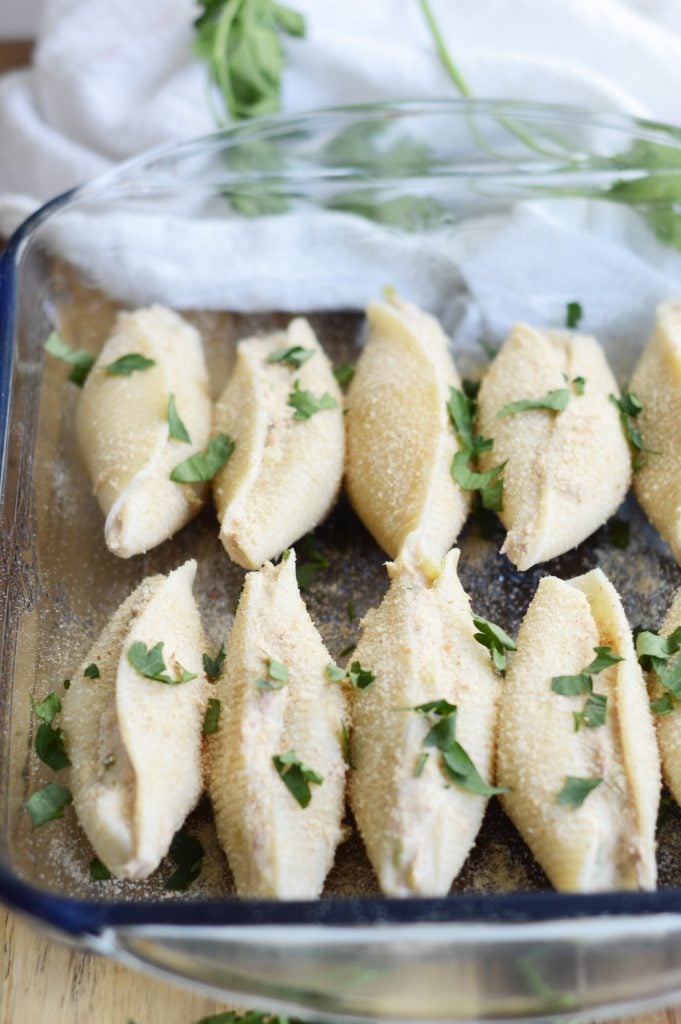 tuna salad stuffed jumbo shells