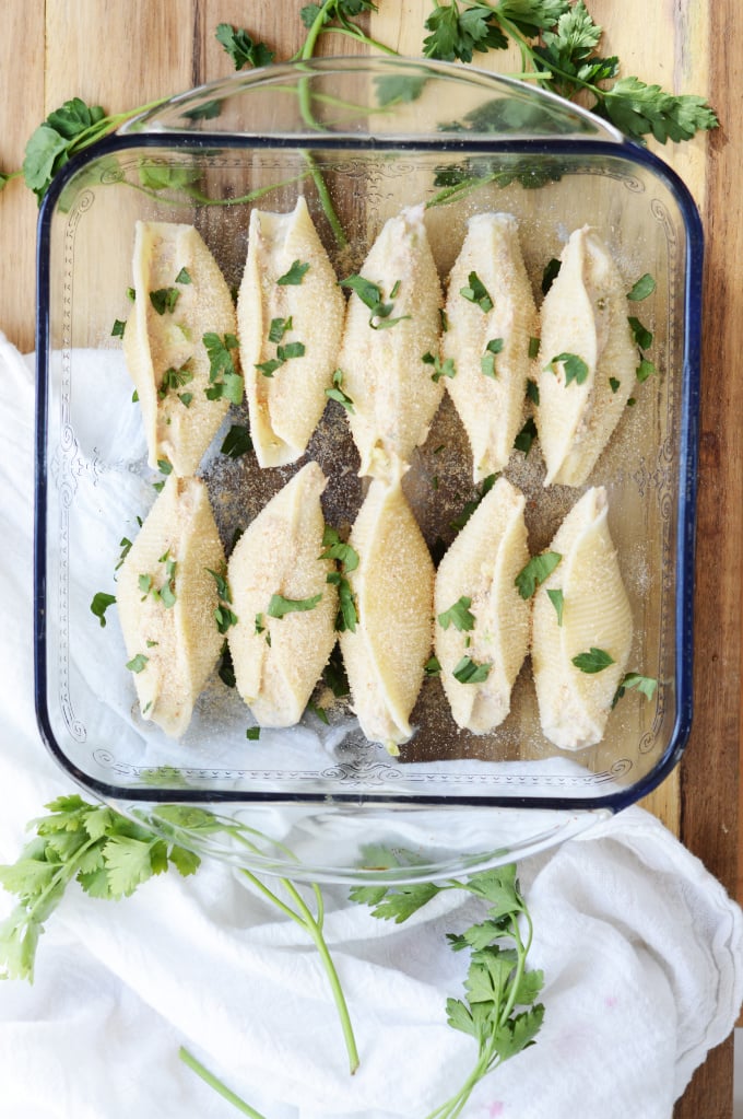 tuna salad stuffed jumbo shells