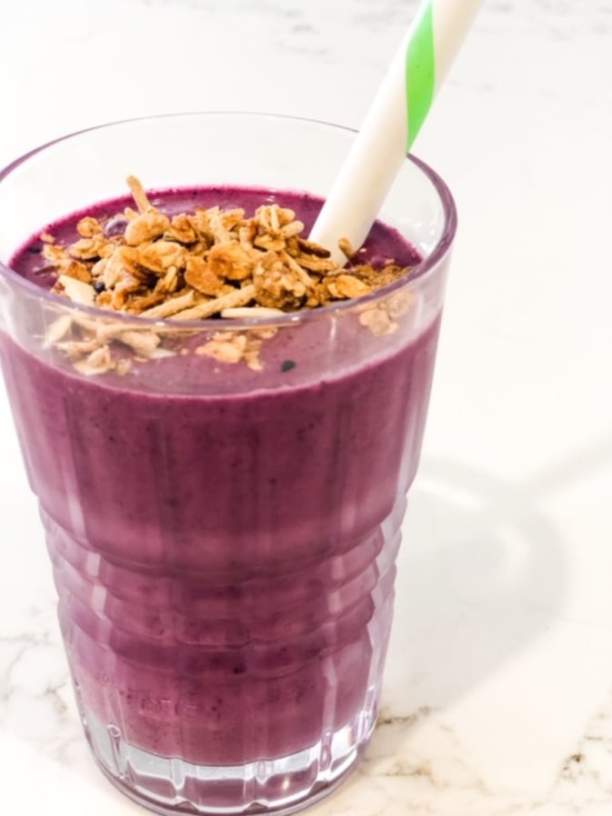 Blueberry Almond Milk Smoothie