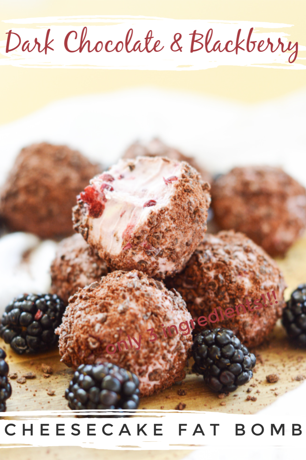 Dark Chocolate Blackberry Cheesecake Fat Bombs Whole Food Bellies