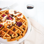 Banana Date Oatmeal Waffles