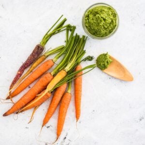 Carrot top pesto