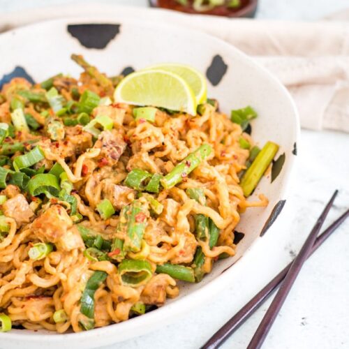 Spicy Peanut Noodles with Crispy Tofu and Green Beans Whole Food Bellies