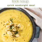 vegan cauliflower leek soup