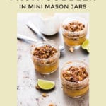 Loquat cobbler in mini mason jars