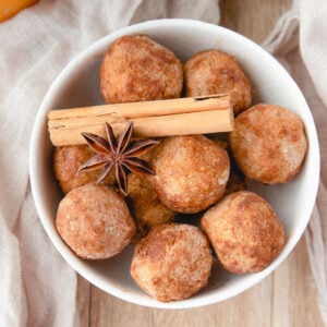 overhead shot of pumpkin energy bites