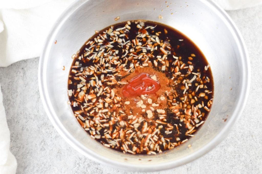 sauce mix for korean pork in a large mixing bowl