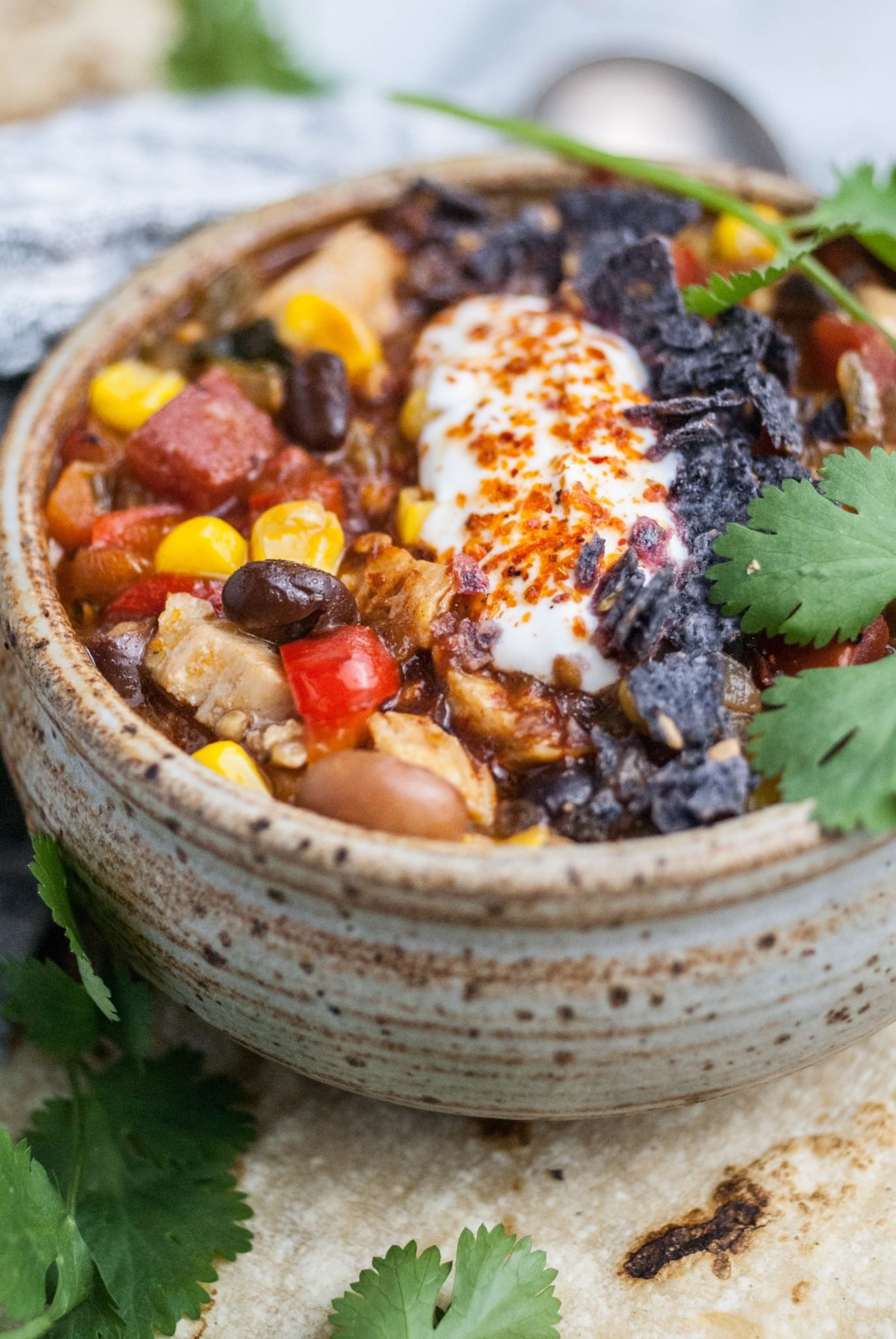 Creamy Enchilada Soup With Leftover Turkey or Chicken (Instant Pot and