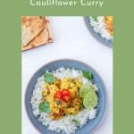 Quick Cauliflower Curry Pin