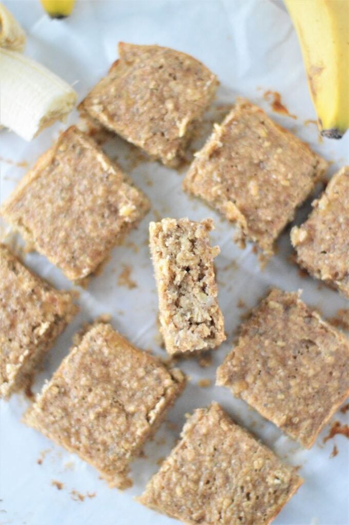 Almond Butter Banana Oatmeal Bars Whole Food Bellies