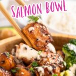 Cooked Teriyaki Salmon Poke Bowl