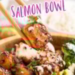 Cooked Teriyaki Salmon Poke Bowl