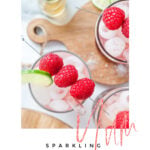 Sparkling raspberry and lime apple cider vinegar mocktail recipe